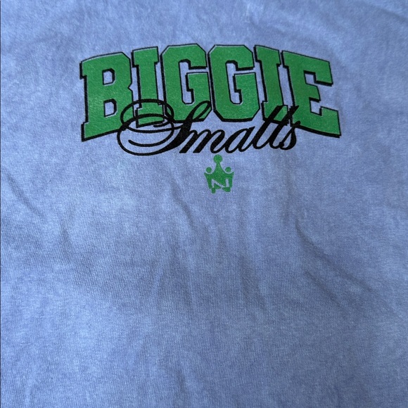 Biggie Smalls bleached Distressed dyed Tee extra large blue - Picture 5 of 6